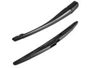Foxnovo Professional Replacement Rear Window Windshield Wiper Arm Blade Set for Peugeot 206 207 Black