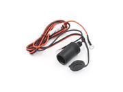 Foxnovo CS 008 Waterproof 12V Car Motorcycle Boat Female Cigarette Lighter Socket Power Plug with 180cm Fuse Connector Wire Black