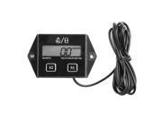 Foxnovo Portable LCD Display Spark Plugs Engine Digital Tach Hour Meter Tachometer Gauge for Motorcycle ATV Boat Generator Black