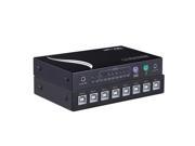 Foxnovo MT KM108 Multiple Computers 8 Port Synchronous Controller Keyboard Mouse Synchronizer Black