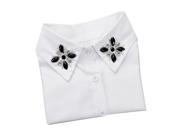 Foxnovo Fashion All match Half Shirt Blouse Top Detachable Fake Collar Removable Choker White