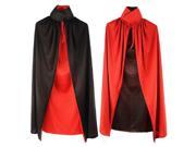 Foxnovo 1.4m Cool Single layer Stand Collar Adult s Cloak Cape Cosplay Cloak Prop for Halloween Masquerade Black Red