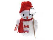Foxnovo Lovely Snowman Shaped Christmas Decoration Ornament Medium Size Red