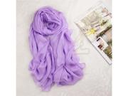 Foxnovo 180*150cm Women s Girls Air Conditioning Sun Block Sunscreen Oversized Long Soft Silk Scarf Shawl Stole Wrap Violet