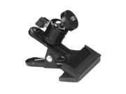 Foxnovo Durable Metal Photo St o Flash Holder Spring Clamp Clip Mount with Ball Head Black
