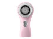 Foxnovo Ultrasonic Rechargeable Vibration Face Cleaning Brush Facial Cleansing Brush with US plug Power Adapter Pink
