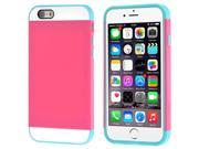 Foxnovo Fashion 2 in 1 TPU PC Dual Layer Protective Hard Back Case Cover Shell for 5.5 inch iPhone 6 Plus Rosy Lake Blue