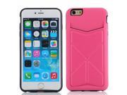 Foxnovo Fashion 4.7 inch PU Protective Case Cover Skin Shell Body Armor for Apple iPhone 6 Rosy
