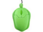 Foxnovo Cute Tortoise Shaped 1000DPI USB Wired Optical Mouse for Laptop Notebook PC Green