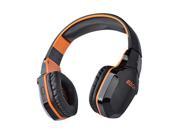 Foxnovo B3505 Wireless NFC Bluetooth Stereo Gaming Headphone Headset with Mic for iPhone iPad Samsung HTC Cellphones Tablets PC MP3 Black Orange
