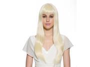 Foxnovo V2991DL 26 inch Fashion Women s Girls Long Straight High Temperature Fiber Synthetic Wig Hair Pieces Hair Extension with Bangs Built in Adjustable Ha
