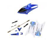 Foxnovo Professional Replacement S107G RC Helicopter Spare Parts Kit Set Head Cover Main Blades Tail Blades Balance Bar Connect Buckle Blue