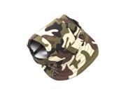 Foxnovo Pet Dog Canvas Hat Sports Baseball Cap with Ear Holes for Small Dogs Size M Camouflage Color
