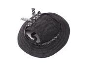 Foxnovo Pet Dog Mesh Porous Sun Cap Hat with Ear Holes for Small Dogs Size M Black