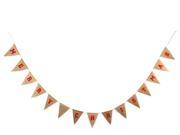 Foxnovo MERRY CHRISTMAS Pattern Hessian Bunting Banner Rustic Wedding Party Decoration