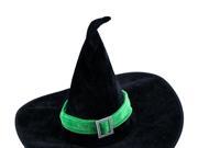 Foxnovo Green Velour Witch Sorceress Hat Hallowen Fancy Dress Party Costume Accessory