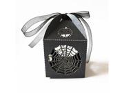 Foxnovo 50pcs Cobweb Style Hens Night Out Fun Halloween Party Gift Favor Candy Boxes Ribbons