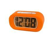 Foxnovo Student Large Screen Mute Snooze Silicone Alarm Clock with Backlight Orange