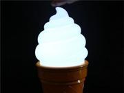 Foxnovo Ice Cream Cone Shaped Night Light Desk Table LED Lamp for Kids Children Bedroom Decor Lights White