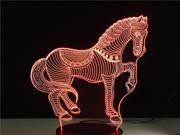 Foxnovo 3D Lamp Visual Light Effect Touch Switch Remote Control Colors Changes Night Light Zebra