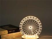 Foxnovo Ferris Wheel 3D Visualization Nightlight Optical Illusion LED Desk Lamp Acrylic Night Light US Plug