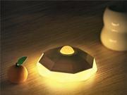 Foxnovo Diamond Rechargeable LED Human Body Motion Sensor Night Light Induction Yellow Light