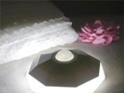 Foxnovo Diamond Rechargeable LED Human Body Motion Sensor Night Light Induction White Light