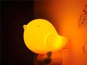 Foxnovo LED Intelligent Bird Plug In Nightlight US Plug Light Sensor Switch Control Jungle Bird Toddler Wall Light Orange