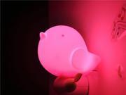 Foxnovo LED Intelligent Bird Plug In Nightlight US Plug Light Sensor Switch Control Jungle Bird Toddler Wall Light Pink