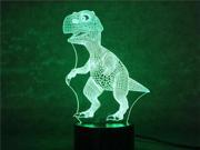 Foxnovo 3D Lamp Visual Light Effect 7 Colors Changes Night Light Dinosaur