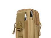 Foxnovo Men s Outdoor Sport Tactical Molle Waist Bags Casual Waist Pack Purse Mobile Phone Case Khaki