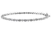 Julie Leah 1 4 CT TW Diamond Sterling Silver Bangle Bracelet