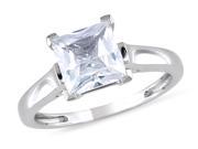 Sofia B 2 CT TW Created White Sapphire 10K White Gold Fashion Ring