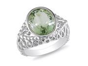Sofia B 4 1 3 CT TW Green Amethyst Silver Fashion Ring