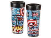 Marvel Captain America Red White And Blue 16 oz. Plastic Travel Mug