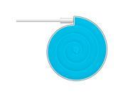 Meree Wireless Charger Qi Enabled Inductive Charging Pad Portable Mini Transmitter for All Qi Standard Compatible Devices Ultrathin Slim Blue