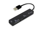 Meree CRD 016 USB2.0 Multifunction Speedy Memory Cards Reader 64GB Readable Black