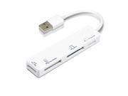 Meree CRD 016 USB2.0 Multifunction Speedy Memory Cards Reader 64GB Readable White