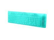 Meree 109 Keys USB Silicone Rubber Waterproof Mini Flexible Foldable Keyboard Blue