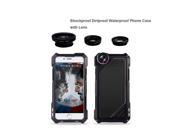 Camera Lens phone Case with Aluminum Back Cover for iphone6 plus 6s plus Three Proofing Includes Waterproof Shockproof Dirt Proof Back Cover