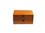 Retro Solid Wood Multi drawer Office Desktop Storage Box Finishing Storage Box for stationery keys debris remote control