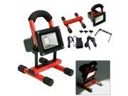 Portable 10W Cordless Work Light Rechargeable LED Flood Spot Camping Lamp Red