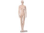 Female Mannequin Plastic Realistic Display Head Turns Dress Form w Base