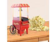 Mini Hot Air Pop Corn Maker Cart Popper Machine Tabletop Vintage Home Movie