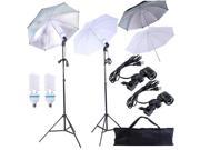 4 x 33 Photo Studio Fluorescent Lighting Umbrella 2 Blubs Sockets Photography