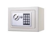 Apontus Small White Digital Electronic Safe Box Keypad Lock Home Office Hotel Gun