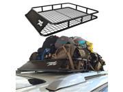 Universal Roof Rack Cargo Car Top Luggage Carrier Basket Traveling SUV Holder