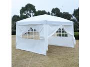 Apontus Outdoor Easy Pop Up Tent Cabana Canopy Gazebo with Walls 10 x 10 White