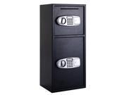 Double Door Digital Safe Depository Drop Box Safes Cash Office Security Lock New