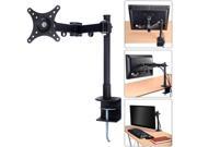 Single Arm Monitor Desk Table Mount Stand For 1 LCD Fully Swivel Clamp upto 27